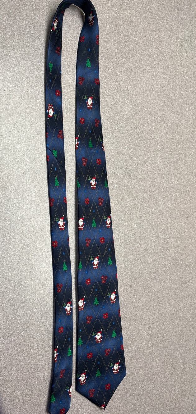 Vintage Hallmark Holiday Traditions 100% Silk Christmas Tie